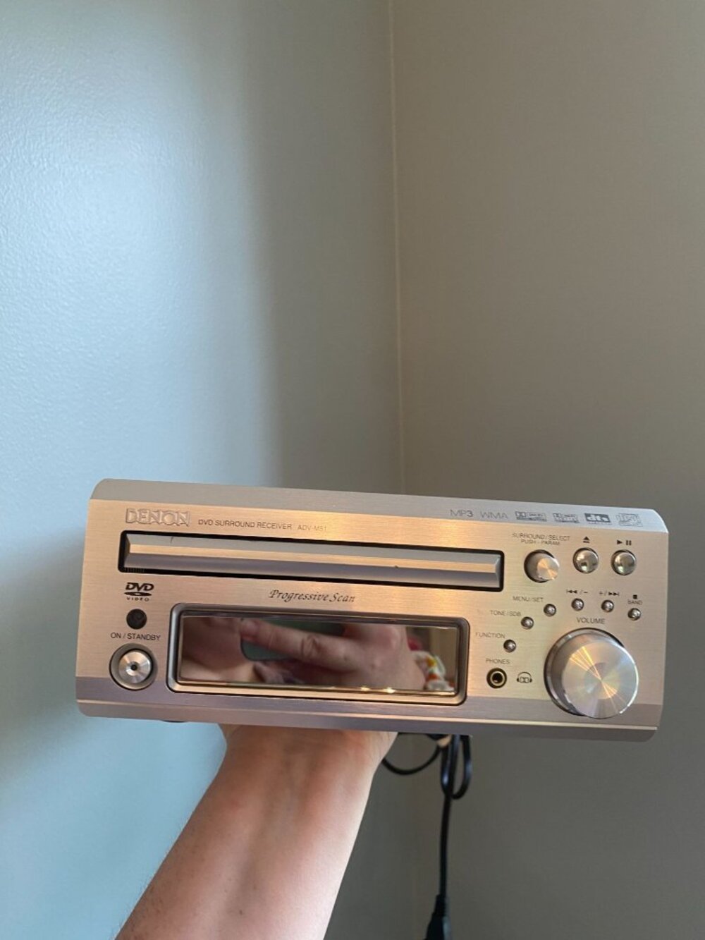 Denon DVD Surround Receiver ADV-M51 Progressive Scan Silver Compact Unit